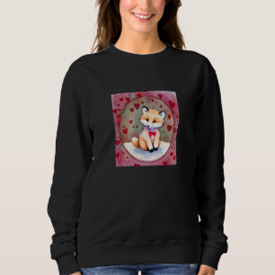 Valentine's Day Love Heart Fox Teddy Girlfriend Fi Sweatshirt