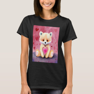 Valentine's Day Love Heart Fox Teddy Girlfriend Fi T-Shirt