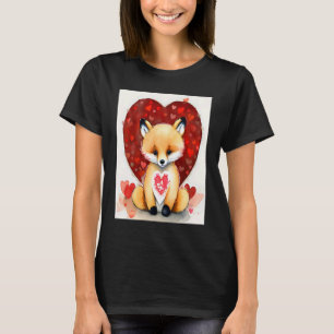 Valentine's Day Love Heart Fox Teddy Girlfriend Fi T-Shirt