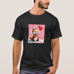 Valentine's Day Love Heart Fox Teddy Girlfriend Fi T-Shirt