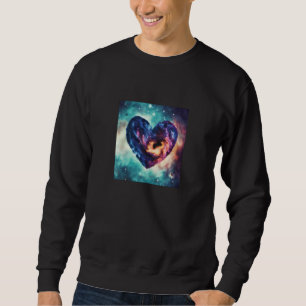 Valentine's Day Love Heart Galaxy Girlfriend Fianc Sweatshirt