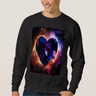Valentine's Day Love Heart Galaxy Girlfriend Fianc Sweatshirt