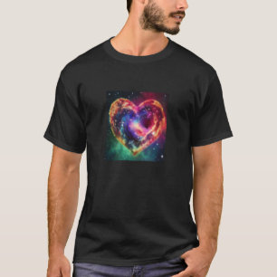 Valentine's Day Love Heart Galaxy Girlfriend Fianc T-Shirt