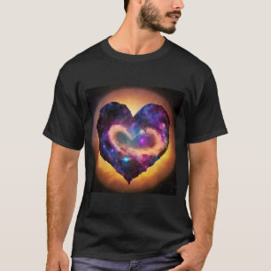 Valentine's Day Love Heart Galaxy Girlfriend Fianc T-Shirt