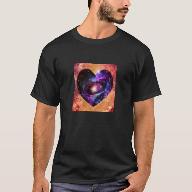 Valentine's Day Love Heart Galaxy Girlfriend Fianc T-Shirt (Front)