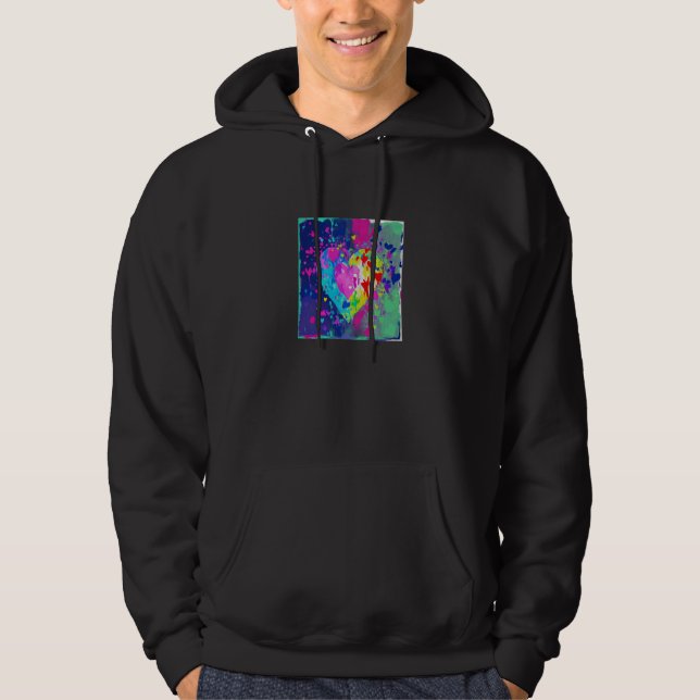 Valentine's Day Love Heart Girlfriend Fiancée Wife Hoodie (Front)