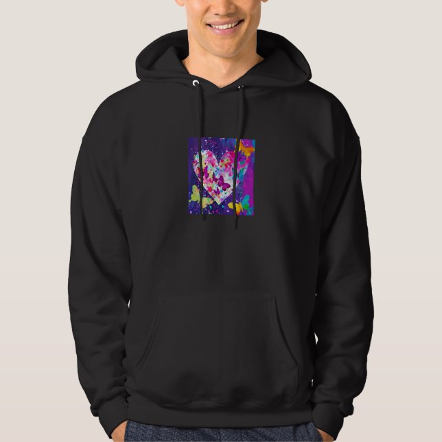 Valentine's Day Love Heart Girlfriend Fiancée Wife Hoodie (Front)