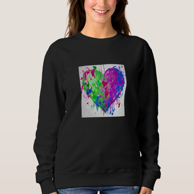 Valentine's Day Love Heart Girlfriend Fiancée Wife Sweatshirt (Front)