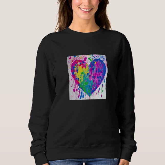 Valentine's Day Love Heart Girlfriend Fiancée Wife Sweatshirt (Front)