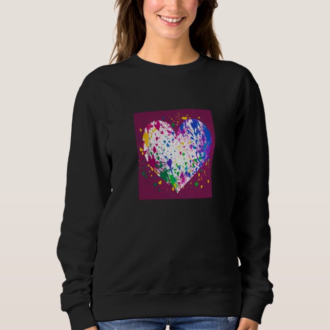 Valentine's Day Love Heart Girlfriend Fiancée Wife Sweatshirt (Front)