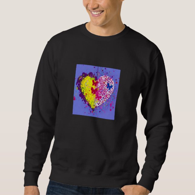 Valentine's Day Love Heart Girlfriend Fiancée Wife Sweatshirt (Front)