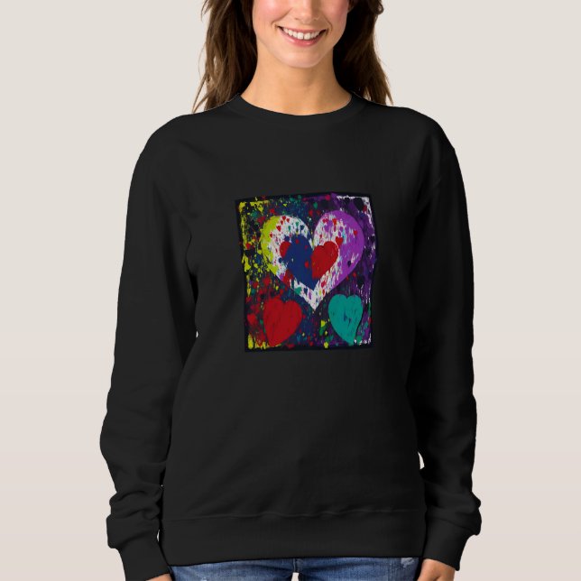 Valentine's Day Love Heart Girlfriend Fiancée Wife Sweatshirt (Front)