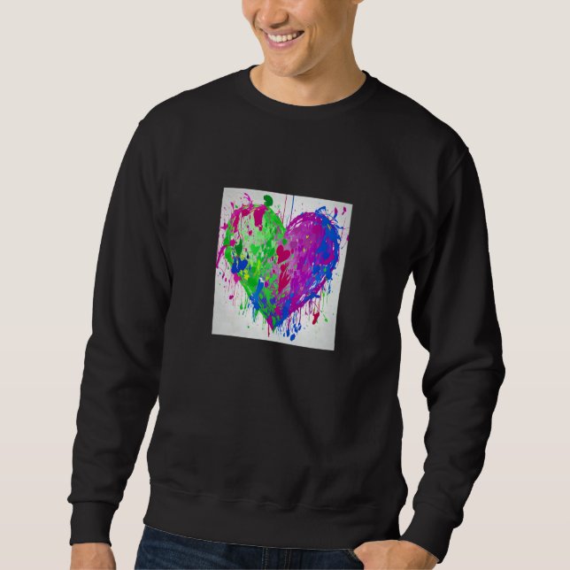 Valentine's Day Love Heart Girlfriend Fiancée Wife Sweatshirt (Front)