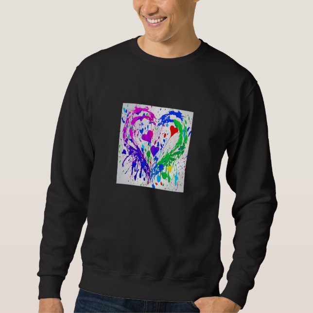 Valentine's Day Love Heart Girlfriend Fiancée Wife Sweatshirt (Front)