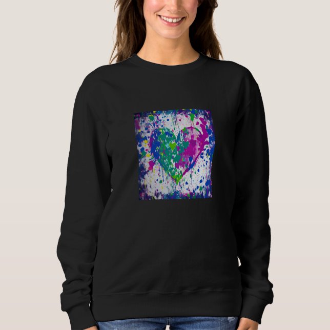 Valentine's Day Love Heart Girlfriend Fiancée Wife Sweatshirt (Front)