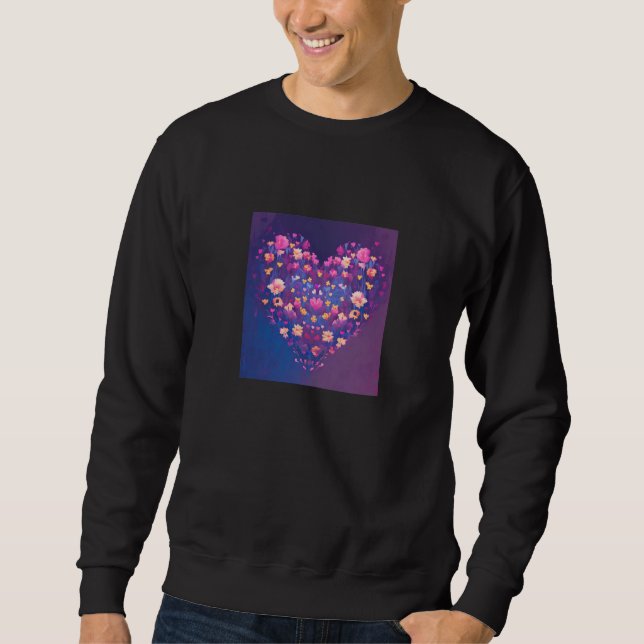 Valentine's Day Love Heart Girlfriend Fiancée Wife Sweatshirt (Front)