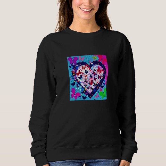 Valentine's Day Love Heart Girlfriend Fiancée Wife Sweatshirt (Front)