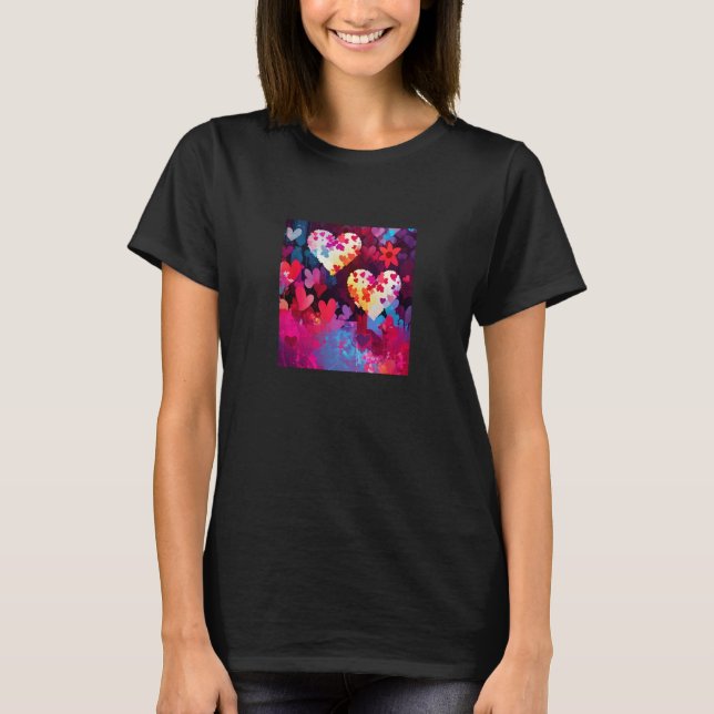 Valentine's Day Love Heart Girlfriend Fiancée Wife T-Shirt (Front)