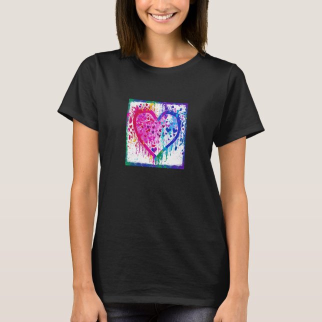 Valentine's Day Love Heart Girlfriend Fiancée Wife T-Shirt (Front)