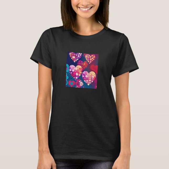 Valentine's Day Love Heart Girlfriend Fiancée Wife T-Shirt (Front)