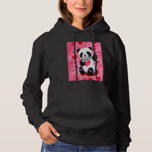 Valentine's Day Love Heart Panda Girlfriend Fiancé Hoodie