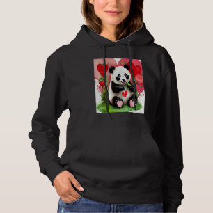 Valentine's Day Love Heart Panda Girlfriend Fiancé Hoodie
