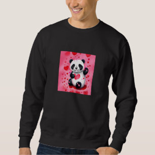 Valentine's Day Love Heart Panda Girlfriend Fiancé Sweatshirt