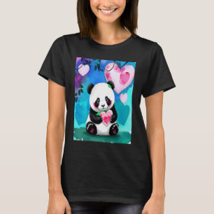 Valentine's Day Love Heart Panda Girlfriend Fiancé T-Shirt