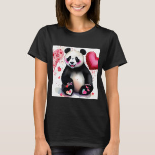 Valentine's Day Love Heart Panda Girlfriend Fiancé T-Shirt