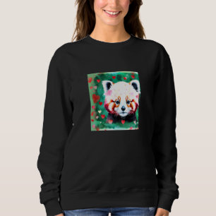Valentine's Day Love Heart Red Panda Girlfriend Fi Sweatshirt