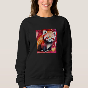 Valentine's Day Love Heart Red Panda Girlfriend Fi Sweatshirt