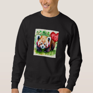 Valentine's Day Love Heart Red Panda Girlfriend Fi Sweatshirt