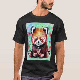 Valentine's Day Love Heart Red Panda Girlfriend Fi T-Shirt