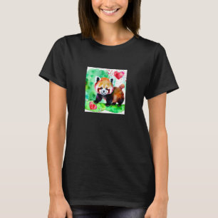 Valentine's Day Love Heart Red Panda Girlfriend Fi T-Shirt