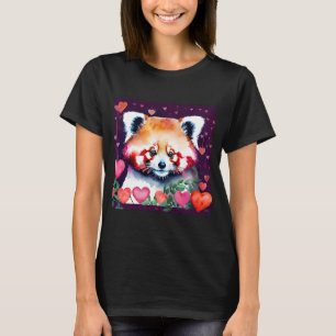 Valentine's Day Love Heart Red Panda Girlfriend Fi T-Shirt
