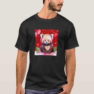 Valentine's Day Love Heart Red Panda Girlfriend Fi T-Shirt