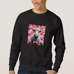 Valentine's Day Love Heart Sheep Girlfriend Fiancé Sweatshirt