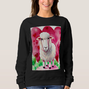 Valentine's Day Love Heart Sheep Girlfriend Fiancé Sweatshirt