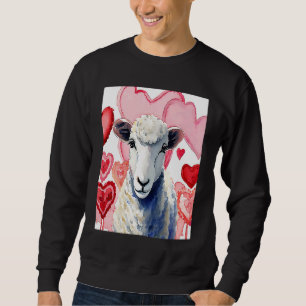 Valentine's Day Love Heart Sheep Girlfriend Fiancé Sweatshirt