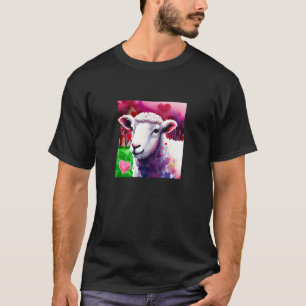 Valentine's Day Love Heart Sheep Girlfriend Fiancé T-Shirt