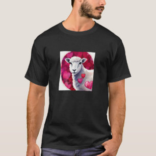 Valentine's Day Love Heart Sheep Girlfriend Fiancé T-Shirt