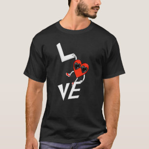 Valentine's Day Love Heart Wearing Sunglasses Men T-Shirt