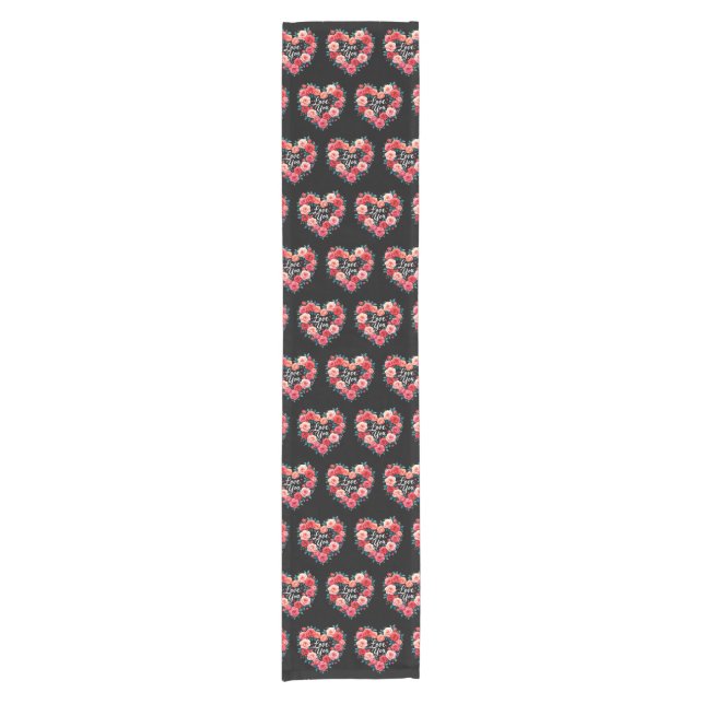 Valentine's Day Love & Hearts Collection ❤️ Short Table Runner (Front)