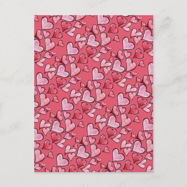 Valentine's Day Love hearts Postcard (Front)