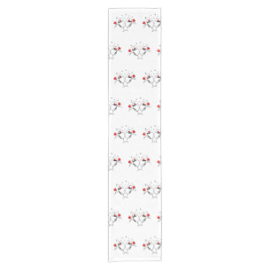 Valentine's Day Love & Hearts Short Table Runner