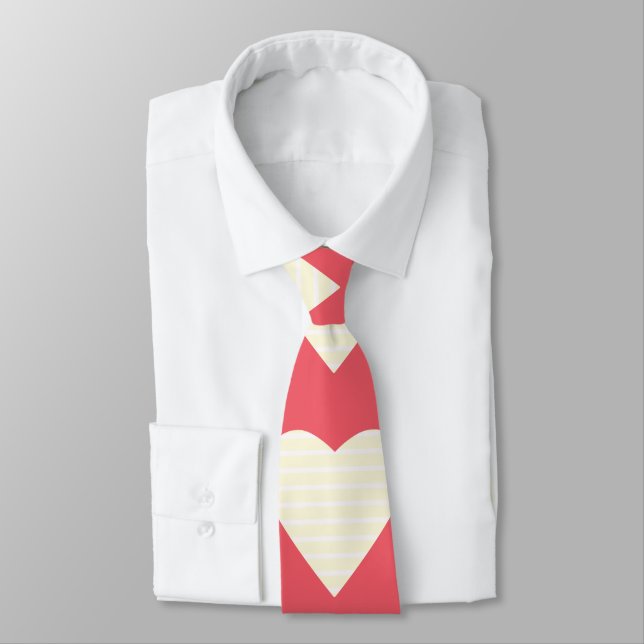 Valentines Day Love Hearts Tie (Tied)