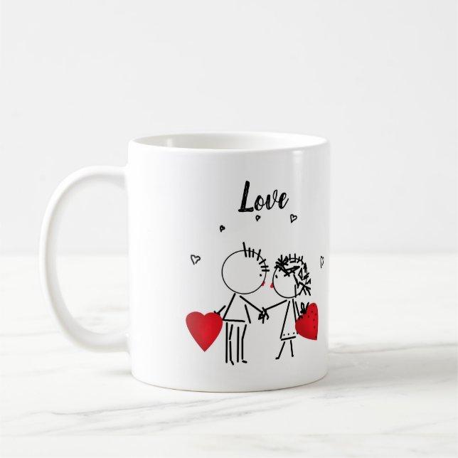 Valentine's day love holiday personalised engageme coffee mug (Left)