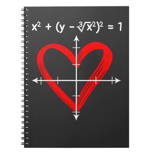 Valentines Day Love Math Equation Mathematician Notebook (Front)