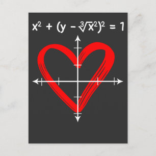 Valentines Day Love Math Equation Mathematician Postcard