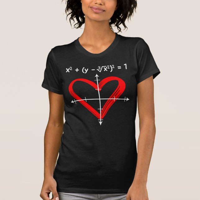 Valentines Day Love Math Equation Mathematician T-Shirt (Front)